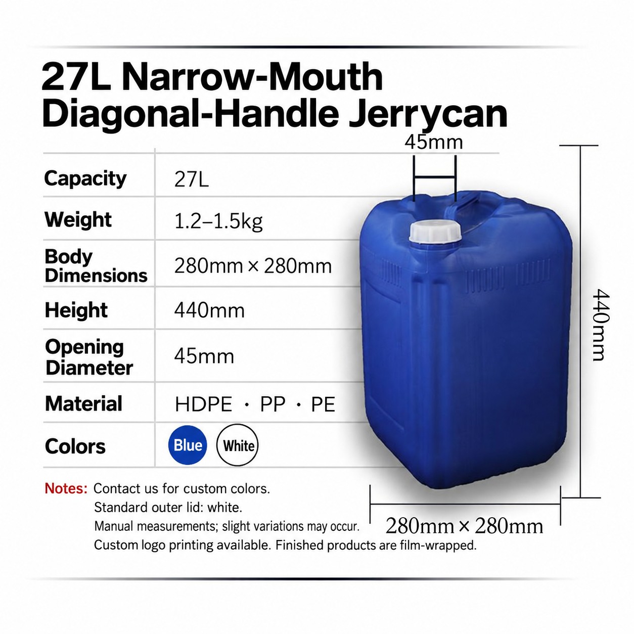 27L Small-Opening Diagonal Drum