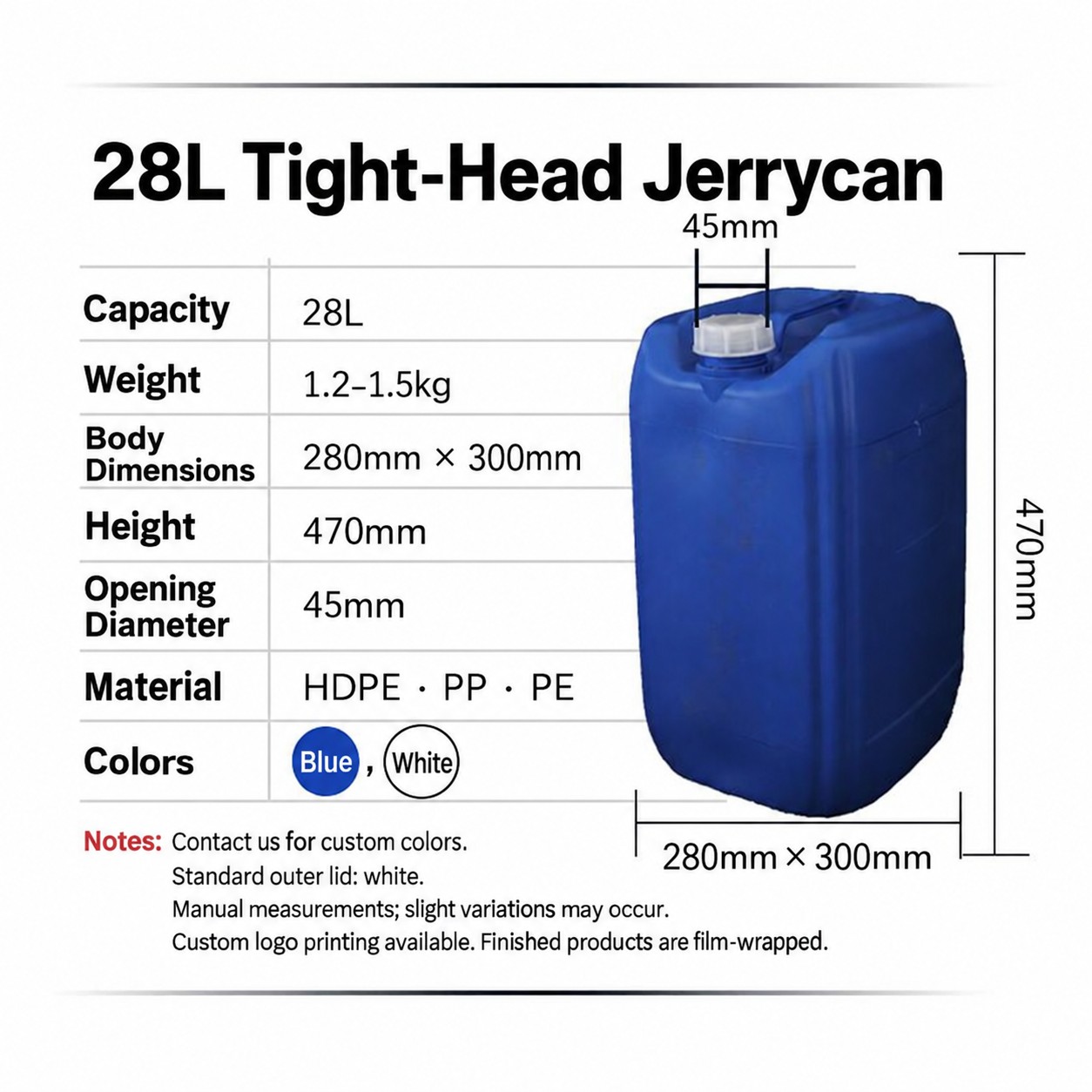 28L Closed-Top Drum