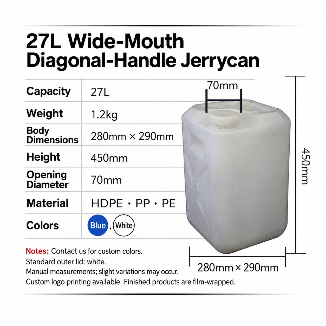 27L Large-Opening Diagonal Drum